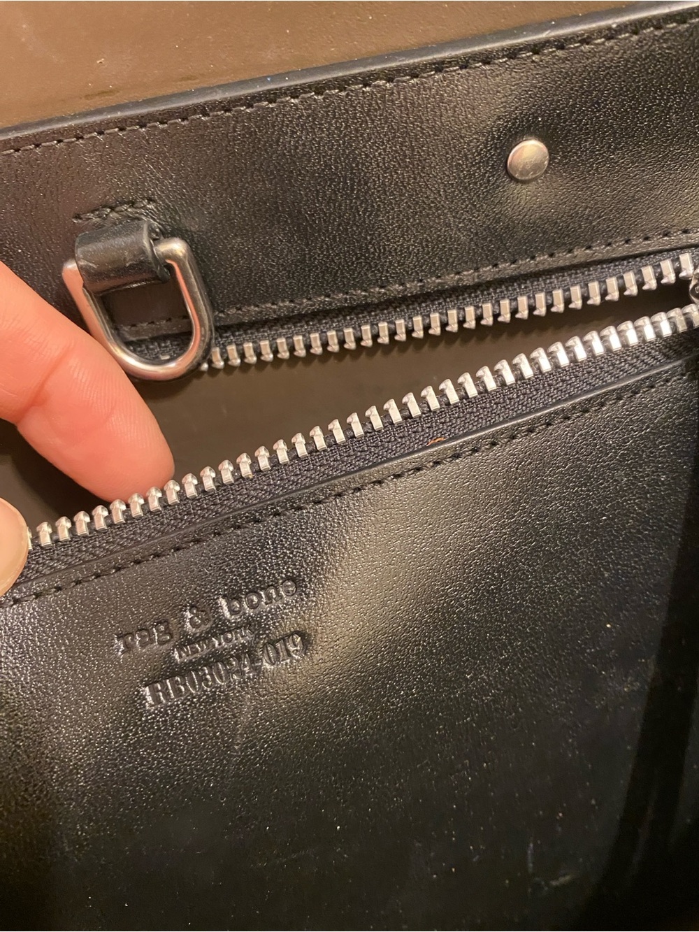 Black Leather Tote Bag with Adjustable Straps - Picture 10 of 15